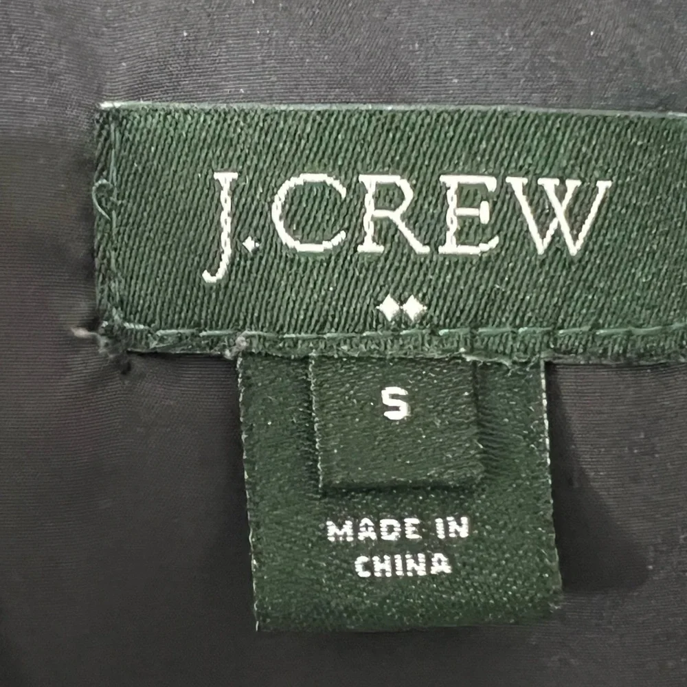 J. Crew Chevron Herringbone Quilted Puffer Vest Black